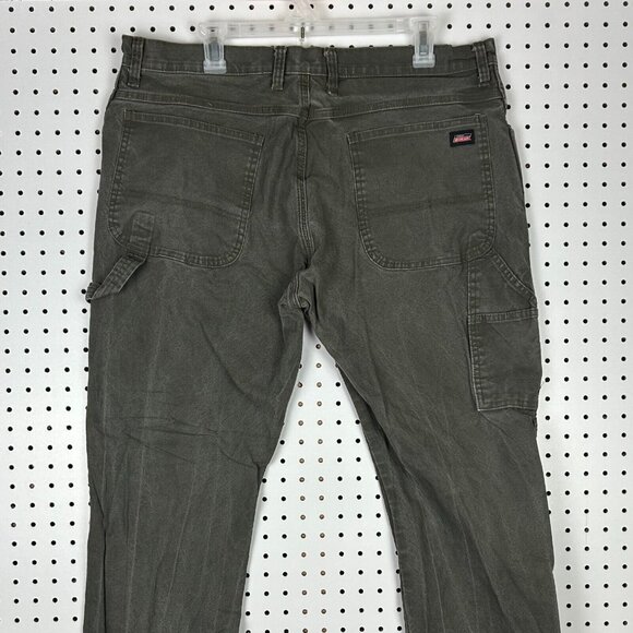 Dickies Carpenter Pants Men's 38x30 Dark Green Work Wear Tactical Straight Leg - Picture 2 of 7